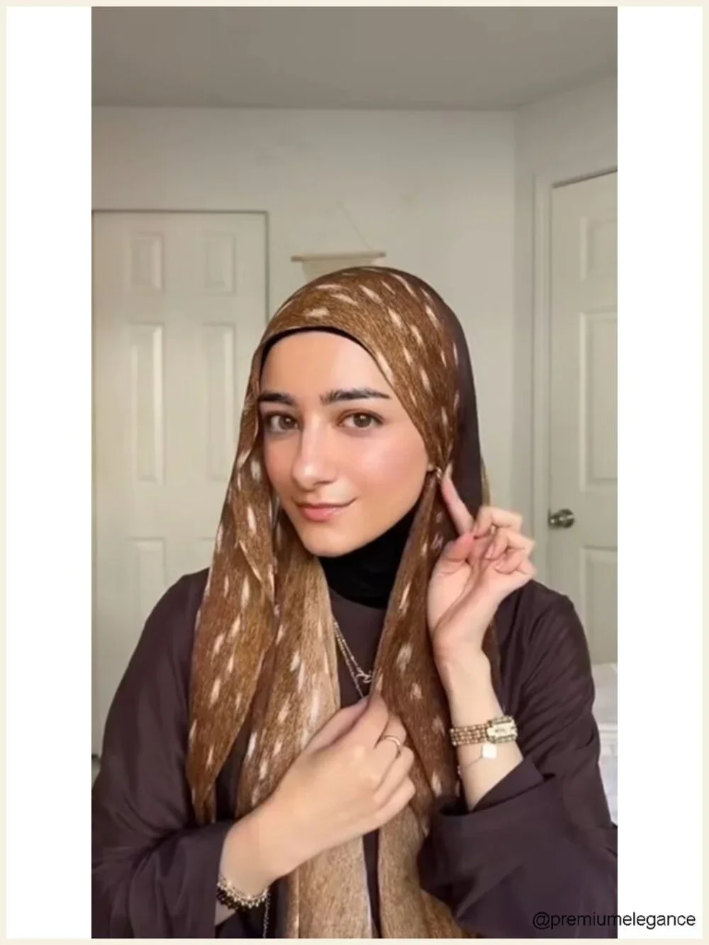 Watercolor Floral Hijab Scarf Soft Modal Cotton Long Head Wrap Shawl